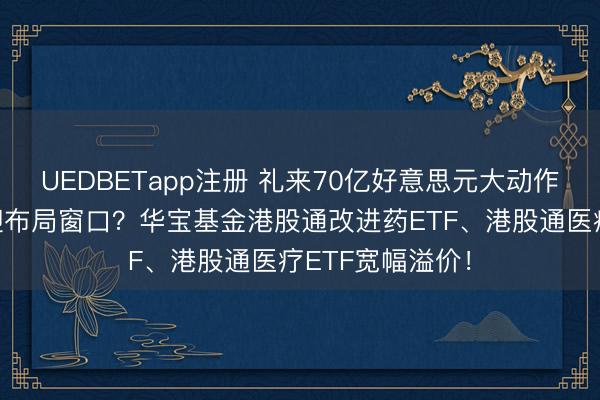 UEDBETapp注册 礼来70亿好意思元大动作！港股医药再迎布局窗口？华宝基金港股通改进药ETF、港股通医疗ETF宽幅溢价！